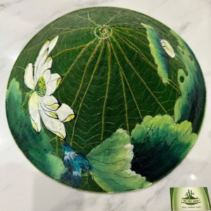 Vẽ hoa sen trên nón lá