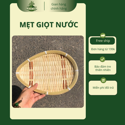 Mẹt Tre Hình Giọt Nước - Dĩa tre đựng đồ chụp ảnh - Mẹt tre đựng đồ trang trí decor thân thiện môi trường