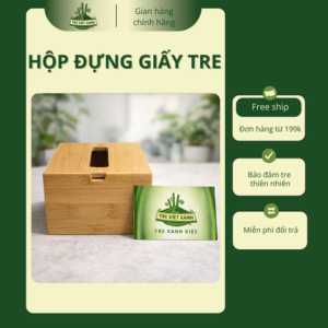Hộp Đựng Khăn Giấy Bằng Tre – Phụ Kiện Decor