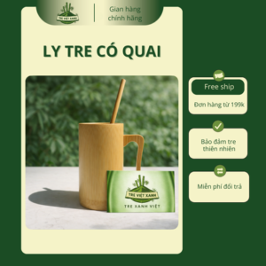 Cốc Tre Quai Cầm Tự Nhiên – Bamboo Handle Cup