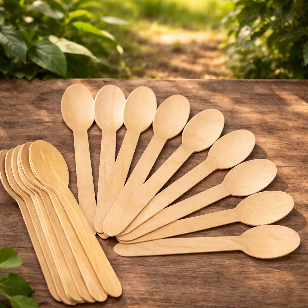 muỗng tre dùng một lân